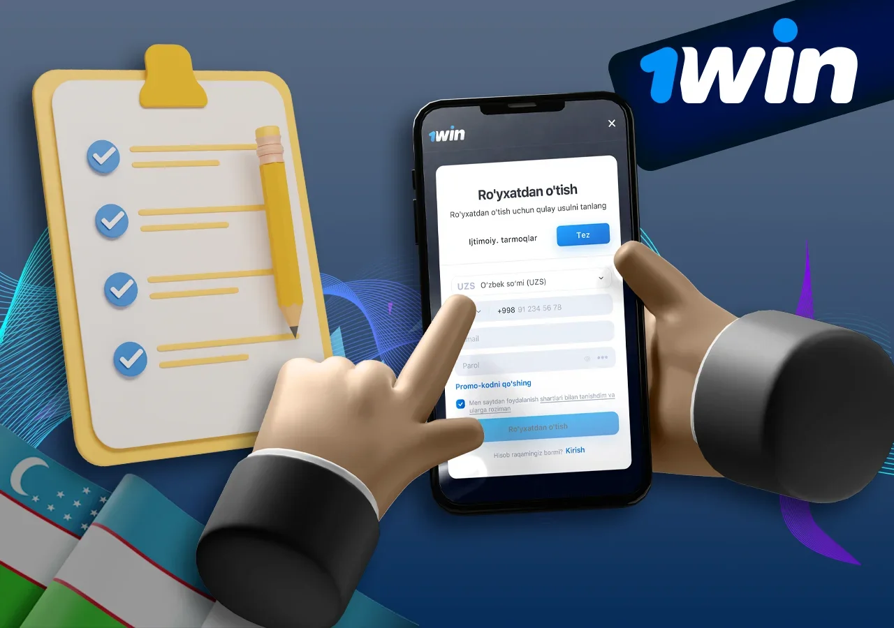 1Win’da ro‘yxatdan o‘tish